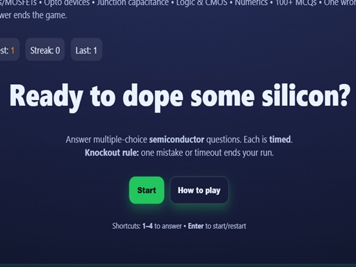 Physics Semiconductos Quiz